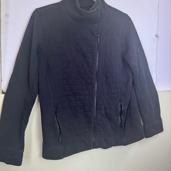 Lululemon Fleece Be True Jacket Cotton Fleece Zipper Quilted Pockets Top Snaps - Picture 9 of 15